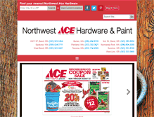 Tablet Screenshot of northwestacehardware.com